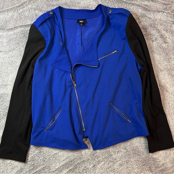 Missimo Jackets & Blazers - Missimo blue and black moto jacket